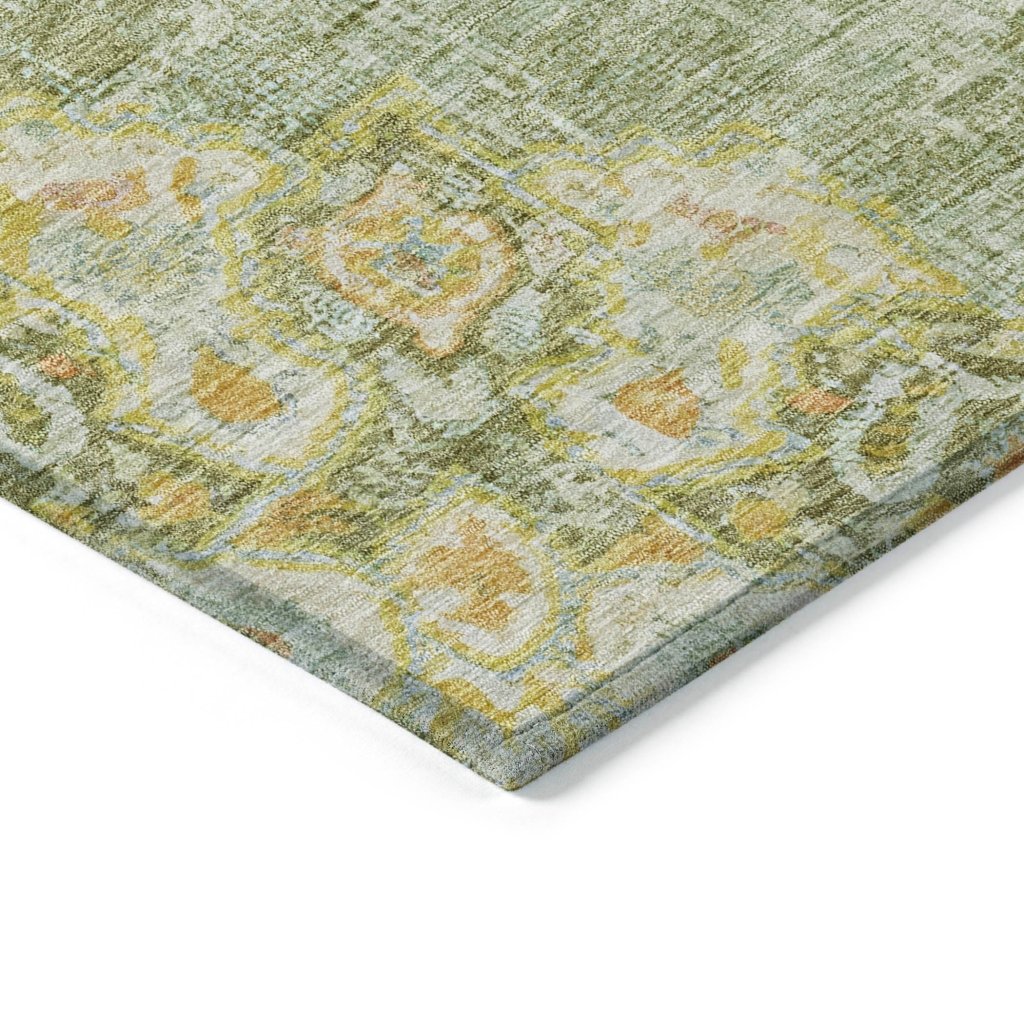 LOOMLAN Rugs Ornella Green Washable Indoor-Outdoor Rug