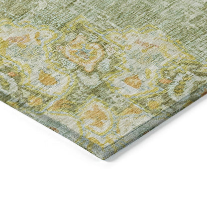 LOOMLAN Rugs Ornella Green Washable Indoor-Outdoor Rug
