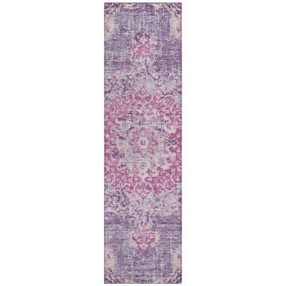 LOOMLAN Rugs Ornella Purple Washable Indoor-Outdoor Rug