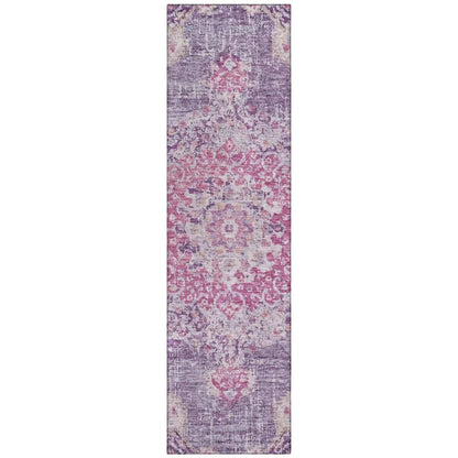 LOOMLAN Rugs Ornella Purple Washable Indoor-Outdoor Rug