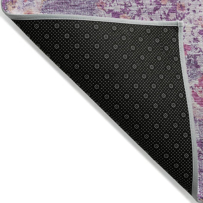 LOOMLAN Rugs Ornella Purple Washable Indoor-Outdoor Rug