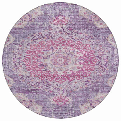 LOOMLAN Rugs Ornella Purple Washable Indoor-Outdoor Rug