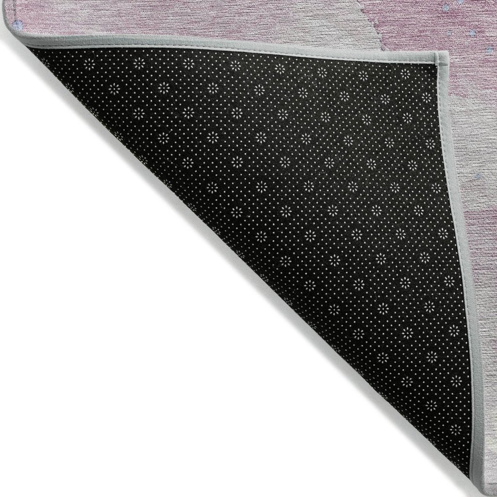 LOOMLAN Rugs Ornitha Pink Washable Indoor-Outdoor Rug