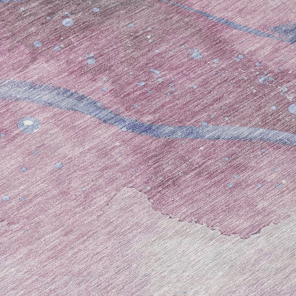 LOOMLAN Rugs Ornitha Pink Washable Indoor-Outdoor Rug