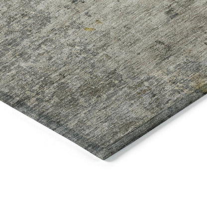 LOOMLAN Rugs Oronte Gray Washable Indoor-Outdoor Rug