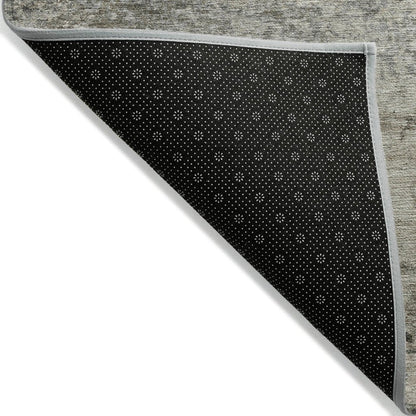 LOOMLAN Rugs Oronte Gray Washable Indoor-Outdoor Rug