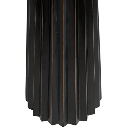 Noir Orson Round Wooden Side Table