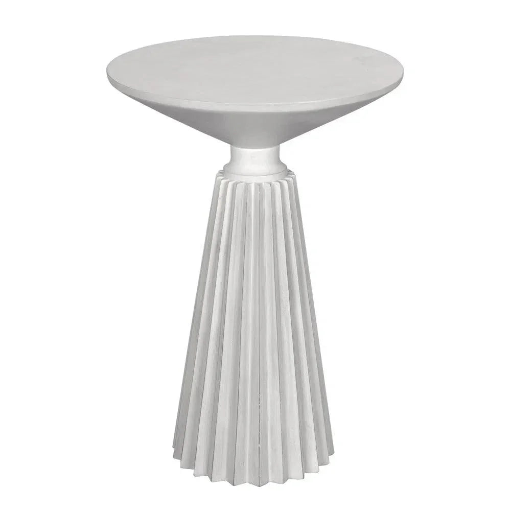 Noir Orson Round Wooden Side Table