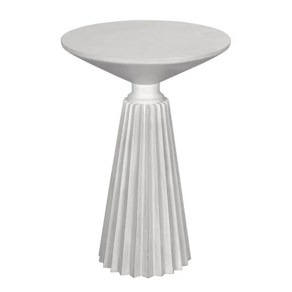 Noir Orson Round Wooden Side Table