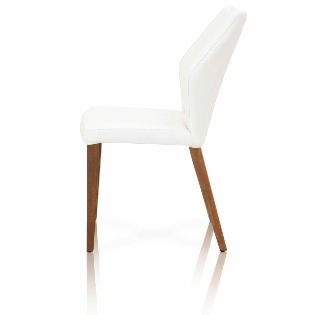 Oslo Dining Chair, Set of 2 Alabaster Top Grain Leather, Walnut - Sideboards and Things Back Type_With Back, Brand_Essentials For Living, Color_White, Legs Material_Wood, Materials_Upholstery, Number of Pieces_2PC Set, Product Type_Dining Height, Upholstery Type_Leather, Upholstery Type_Top Grain Leather