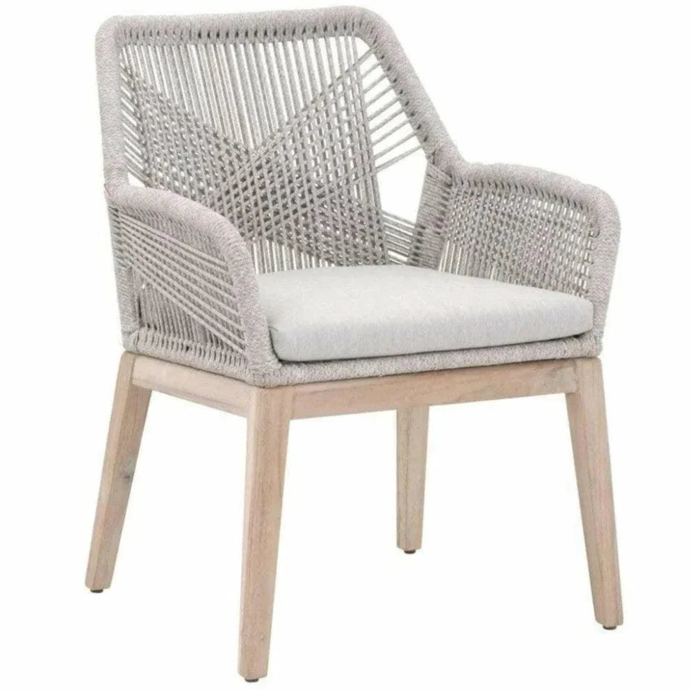 Outdoor Loom Rope Dining Arm Chair 2PC Rope - LOOMLAN - Essentials For Living - Outdoor Dining Chairs