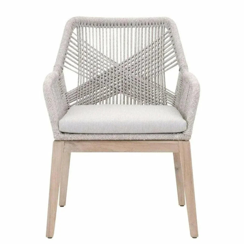 Outdoor Loom Rope Dining Arm Chair 2PC Rope - LOOMLAN - Essentials For Living - Outdoor Dining Chairs