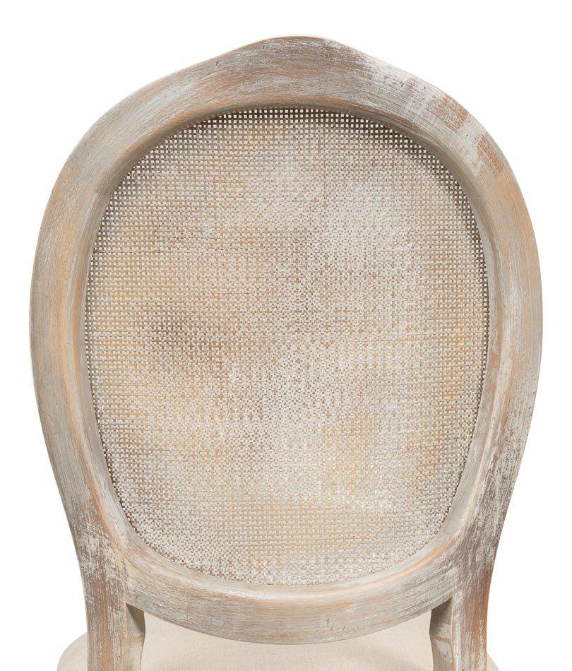 Oval Cane Back Armless Side Chair 2PC - LOOMLAN - Sarreid - Accent Chairs