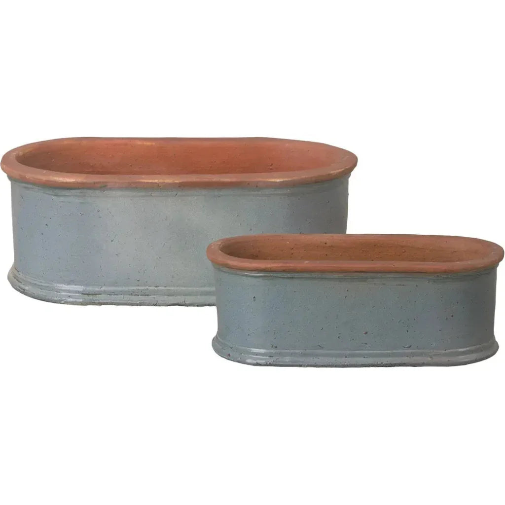 Oval Window Box Ceramic Planter