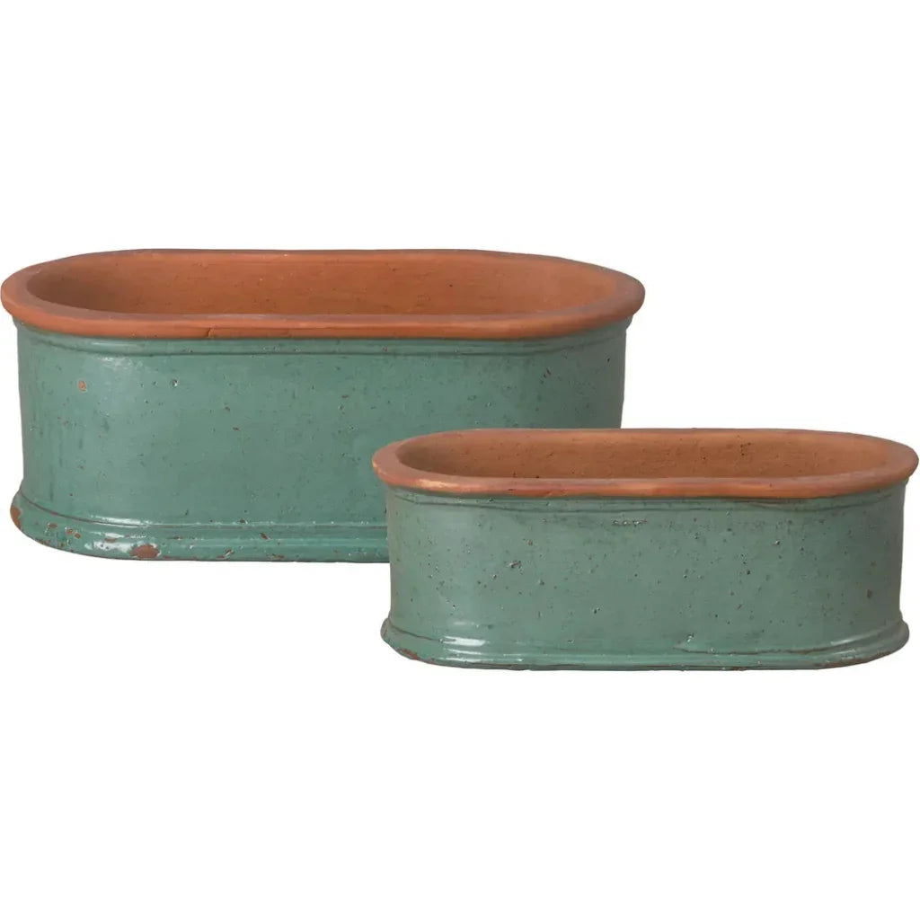 Oval Window Box Ceramic Planter