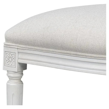 Sarreid Oval Wood White Armless Side Chair 2PC