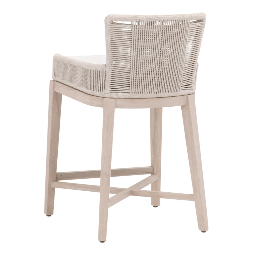 Overlay Olefin Fabric Outdoor Counter Stool - LOOMLAN - Essentials For Living - Outdoor Counter Stools