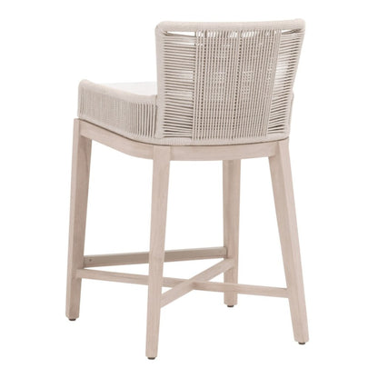 Overlay Olefin Fabric Outdoor Counter Stool - LOOMLAN - Essentials For Living - Outdoor Counter Stools