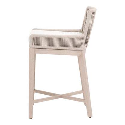 Overlay Olefin Fabric Outdoor Counter Stool - LOOMLAN - Essentials For Living - Outdoor Counter Stools