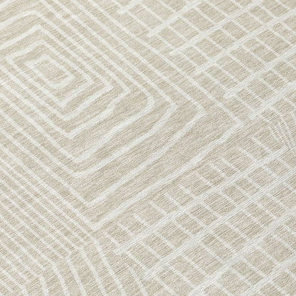 LOOMLAN Rugs Owen Beige Washable Indoor-Outdoor Rug
