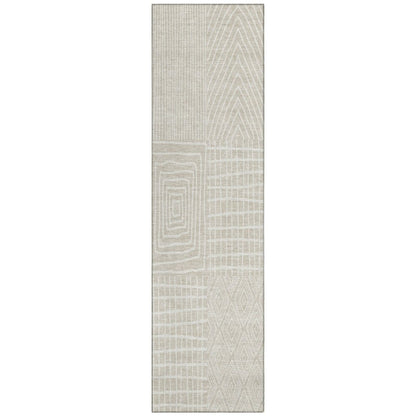 LOOMLAN Rugs Owen Beige Washable Indoor-Outdoor Rug