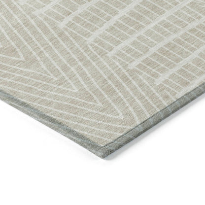 LOOMLAN Rugs Owen Beige Washable Indoor-Outdoor Rug