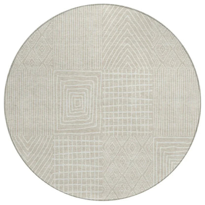 LOOMLAN Rugs Owen Beige Washable Indoor-Outdoor Rug
