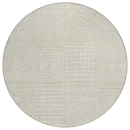 LOOMLAN Rugs Owen Beige Washable Indoor-Outdoor Rug