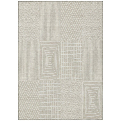 LOOMLAN Rugs Owen Beige Washable Indoor-Outdoor Rug