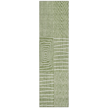LOOMLAN Rugs Owen Green Washable Indoor-Outdoor Rug