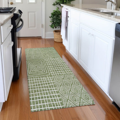 LOOMLAN Rugs Owen Green Washable Indoor-Outdoor Rug