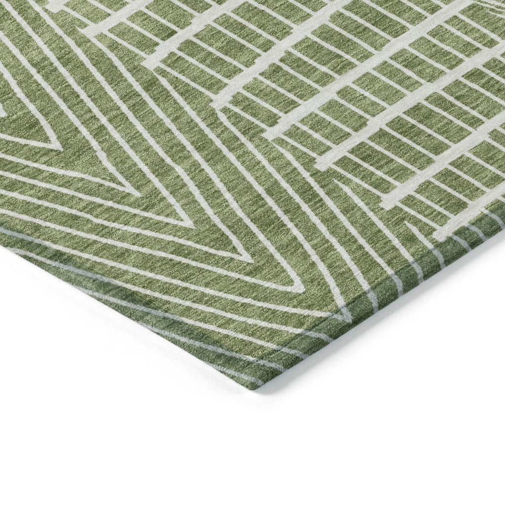 LOOMLAN Rugs Owen Green Washable Indoor-Outdoor Rug