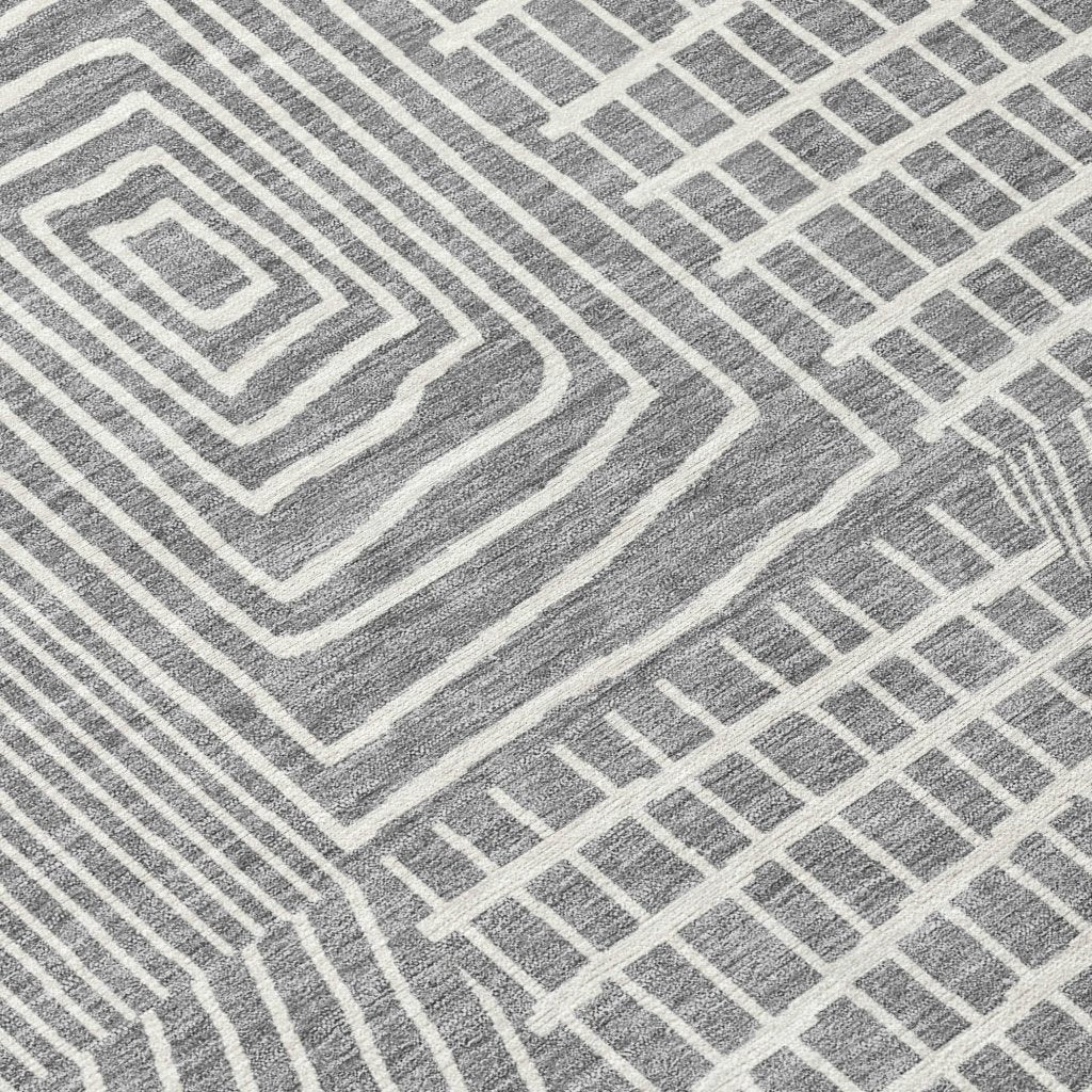 LOOMLAN Rugs Owen Grey Washable Indoor-Outdoor Rug
