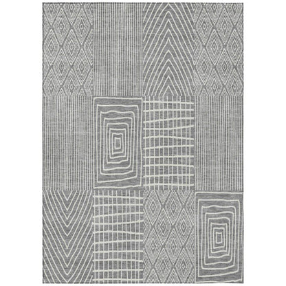 LOOMLAN Rugs Owen Grey Washable Indoor-Outdoor Rug