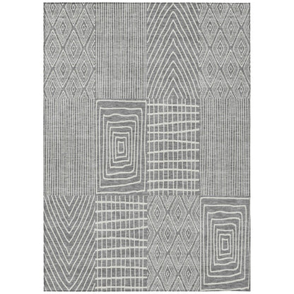 LOOMLAN Rugs Owen Grey Washable Indoor-Outdoor Rug