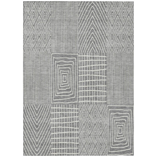 LOOMLAN Rugs Owen Grey Washable Indoor-Outdoor Rug