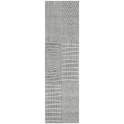 LOOMLAN Rugs Owen Grey Washable Indoor-Outdoor Rug