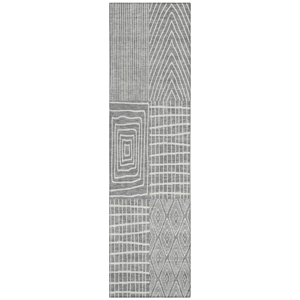 LOOMLAN Rugs Owen Grey Washable Indoor-Outdoor Rug