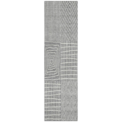 LOOMLAN Rugs Owen Grey Washable Indoor-Outdoor Rug