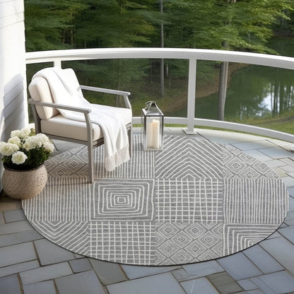 LOOMLAN Rugs Owen Grey Washable Indoor-Outdoor Rug