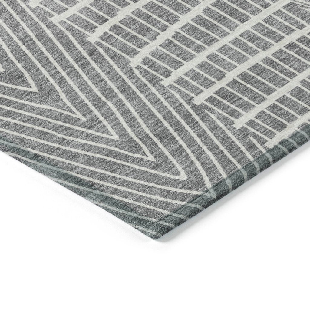 LOOMLAN Rugs Owen Grey Washable Indoor-Outdoor Rug