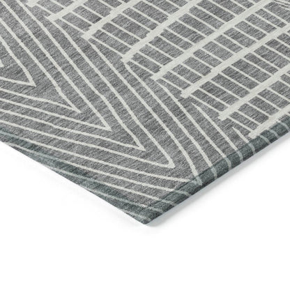 LOOMLAN Rugs Owen Grey Washable Indoor-Outdoor Rug