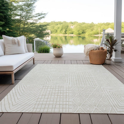 LOOMLAN Rugs Owen Ivory Washable Indoor-Outdoor Rug