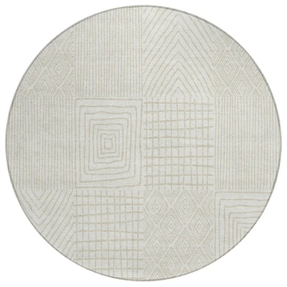 LOOMLAN Rugs Owen Ivory Washable Indoor-Outdoor Rug