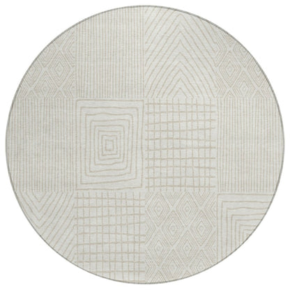 LOOMLAN Rugs Owen Ivory Washable Indoor-Outdoor Rug