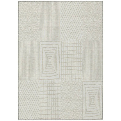 LOOMLAN Rugs Owen Ivory Washable Indoor-Outdoor Rug