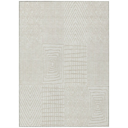 LOOMLAN Rugs Owen Ivory Washable Indoor-Outdoor Rug