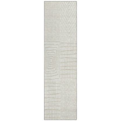 LOOMLAN Rugs Owen Ivory Washable Indoor-Outdoor Rug