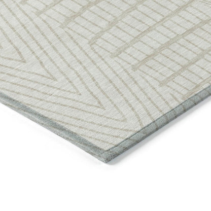 LOOMLAN Rugs Owen Ivory Washable Indoor-Outdoor Rug