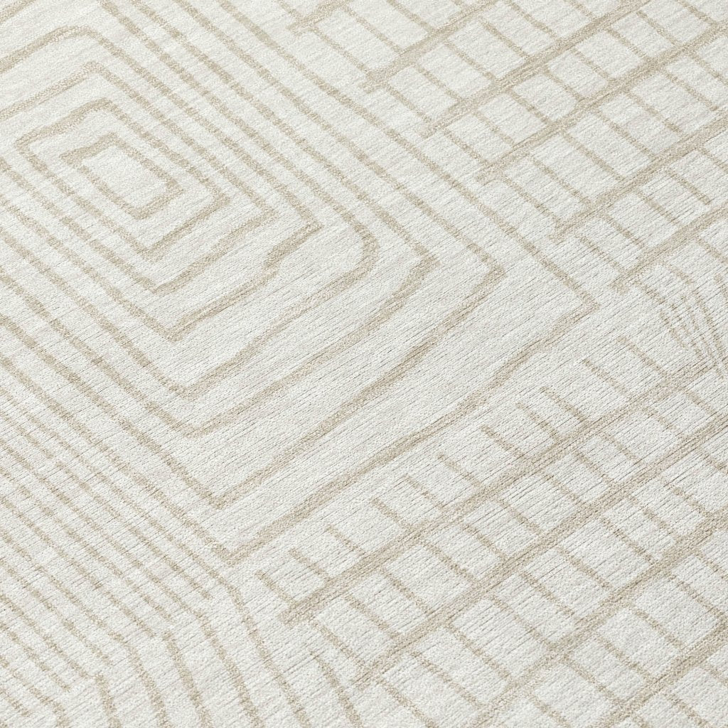 LOOMLAN Rugs Owen Ivory Washable Indoor-Outdoor Rug